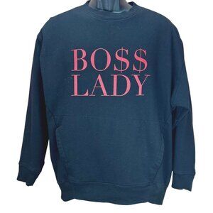 Express "Boss Lady" Black Pockets Sweatshirt Small